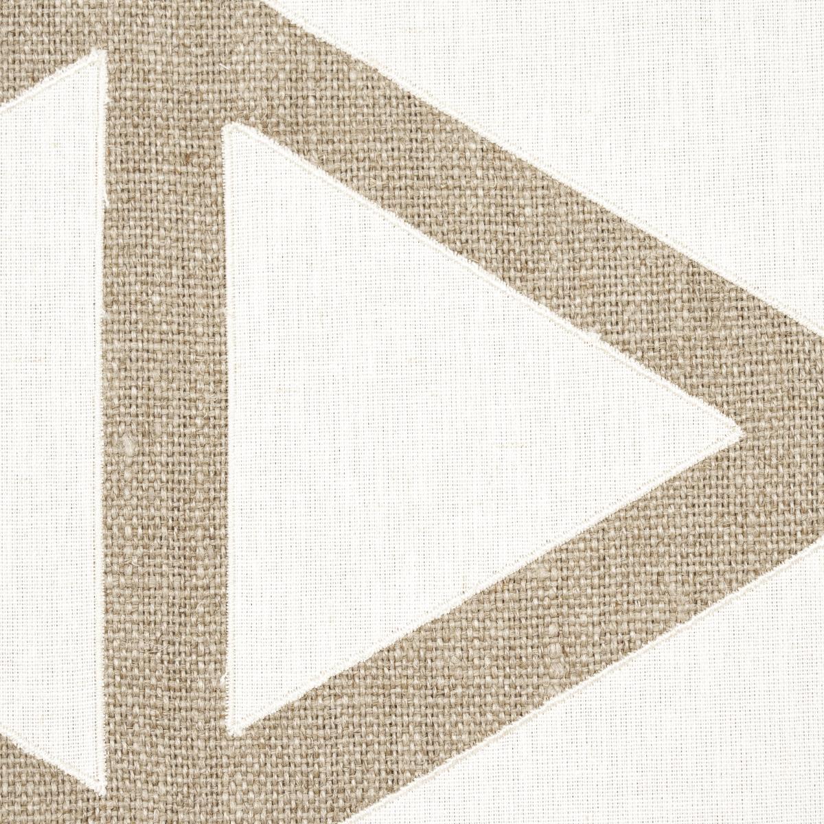 Schumacher Tipton Appliqu Flax Fabric