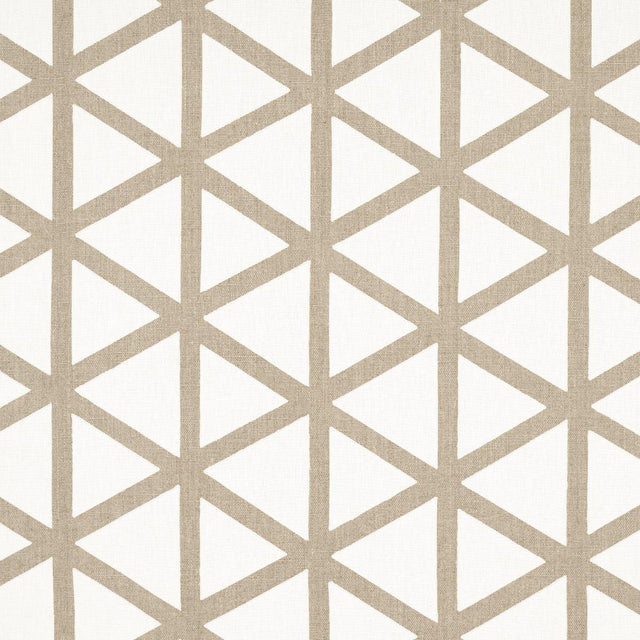Schumacher Tipton Appliqu Flax Fabric