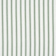 Schumacher Birdie Ticking Stripe Leaf Green Fabric