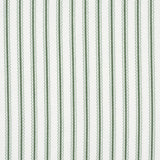 Schumacher Birdie Ticking Stripe Leaf Green Fabric