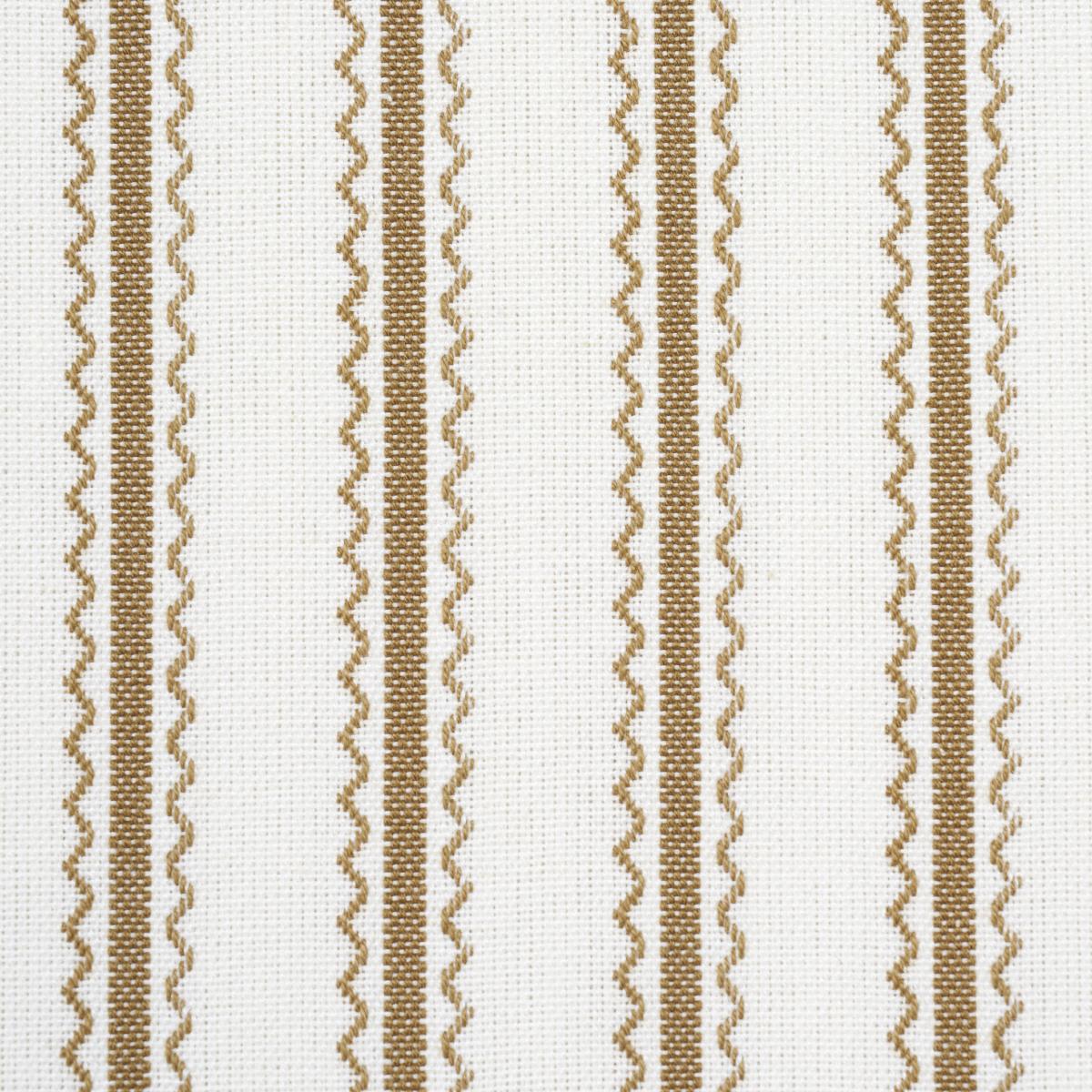 Schumacher Birdie Ticking Stripe Neutral Fabric