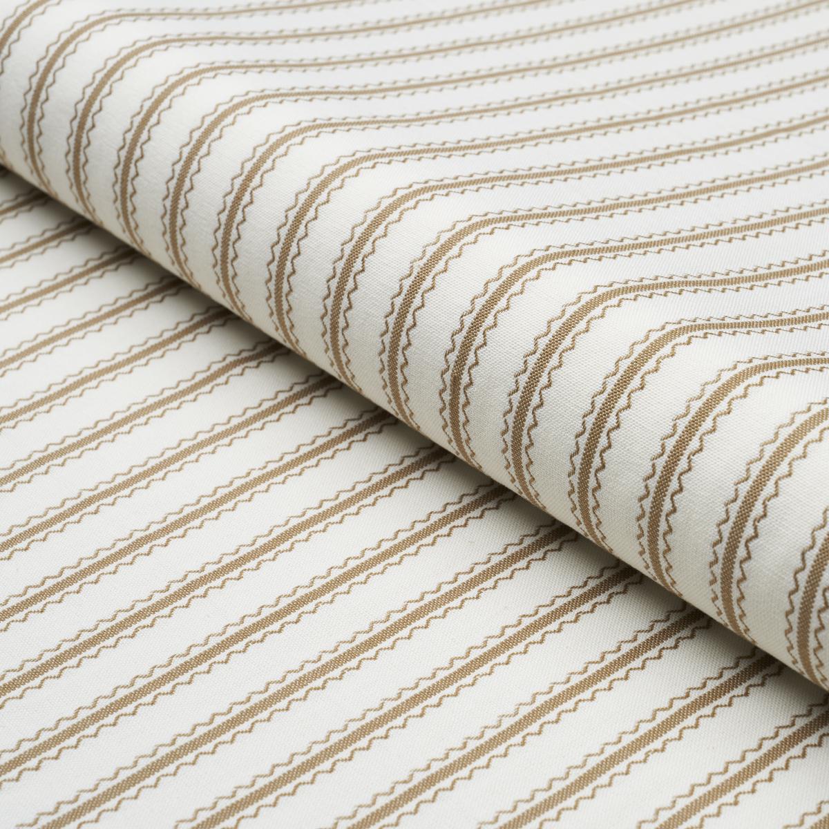 Schumacher Birdie Ticking Stripe Neutral Fabric – DecoratorsBest