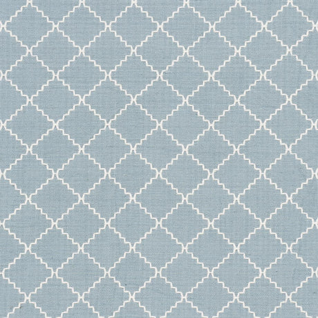 Schumacher Maggie Lattice China Blue Fabric