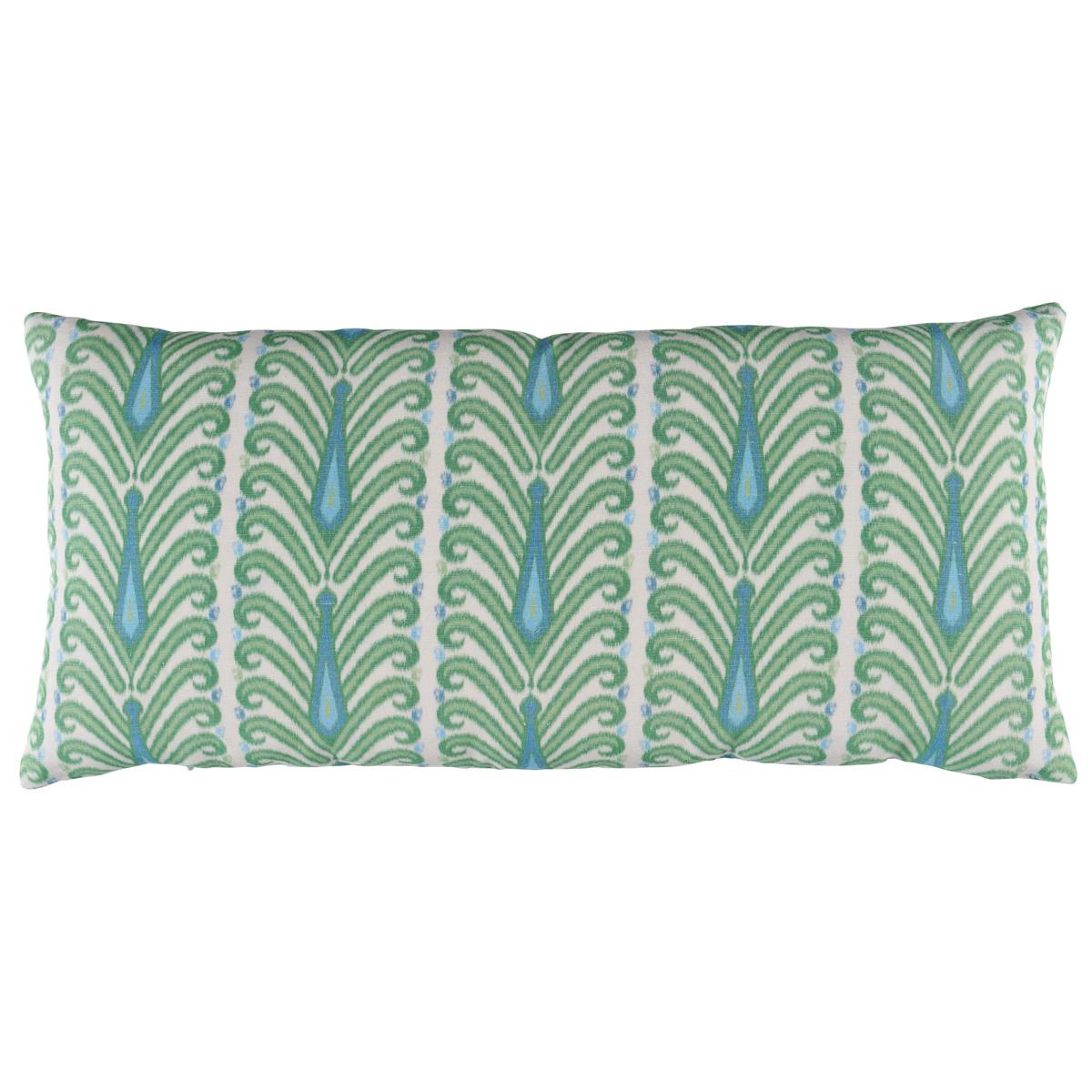 Schumacher Leaf 30" x 14" Augustine Ikat Pillow
