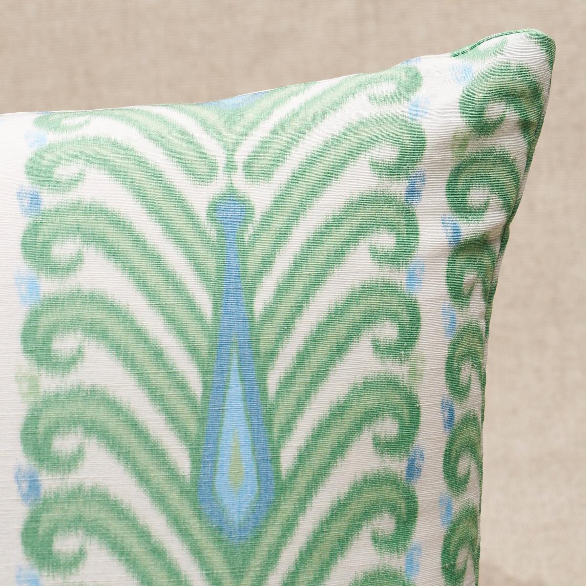 Schumacher Leaf 30" x 14" Augustine Ikat Pillow