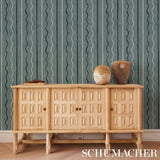Schumacher Affogato Blue Gray Wallpaper
