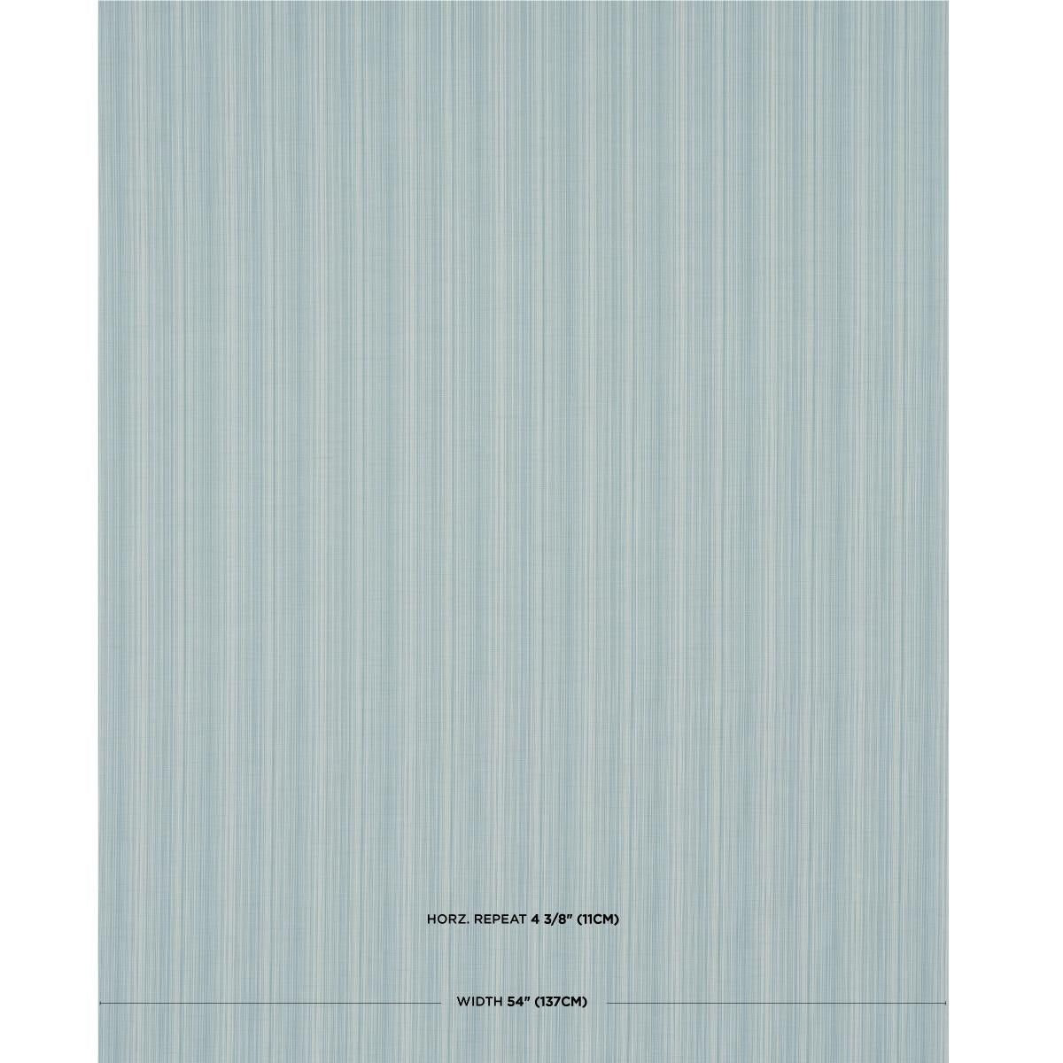 Schumacher Gracie Solid Stri China Blue Fabric