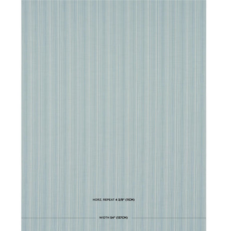 Schumacher Gracie Solid Stri China Blue Fabric