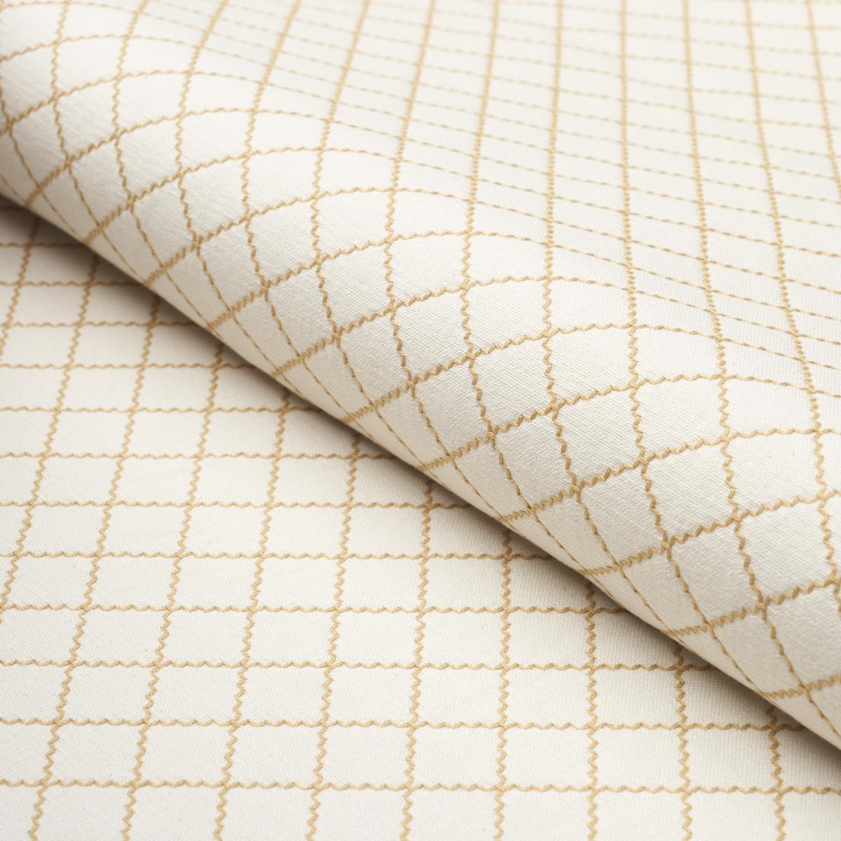 Schumacher Maggie Lattice Neutral Fabric