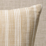 Schumacher Neutral 24" x 12" Lucy Stripe Pillow