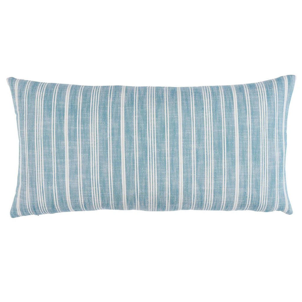 Schumacher Lucy Stripe Indigo 24" x 12" Pillow