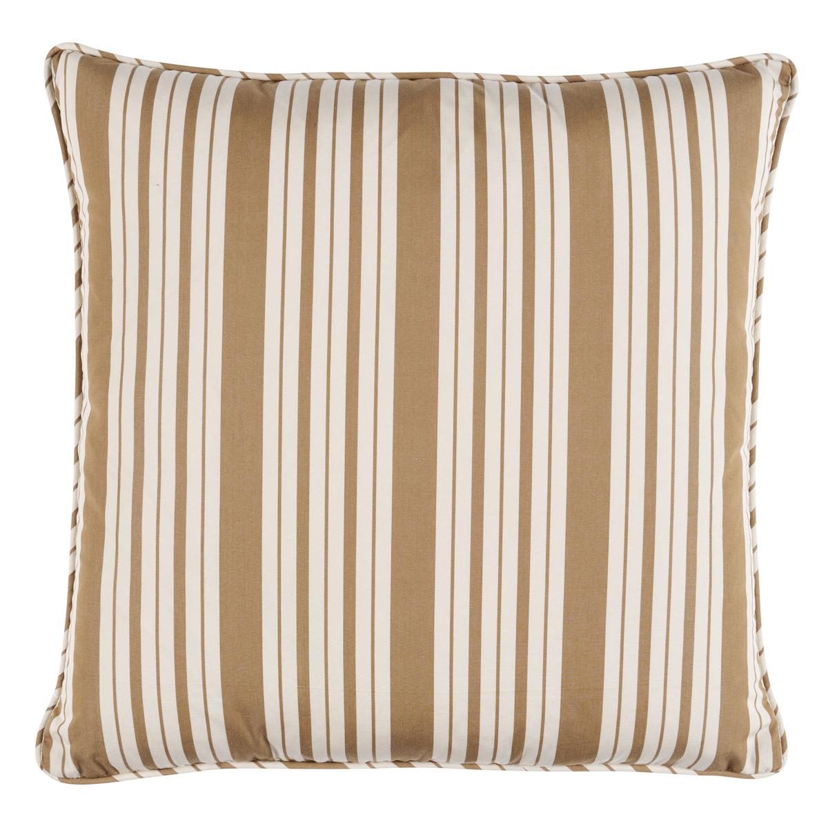 Schumacher Neutral 22" x 22" Markie Stripe Pillow