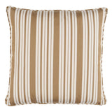 Schumacher Neutral 22" x 22" Markie Stripe Pillow