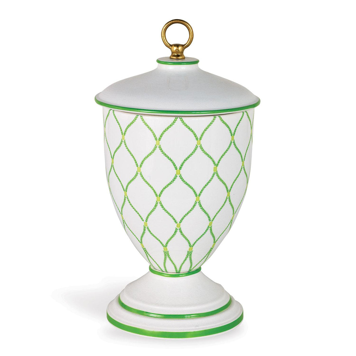 Williamsburg Deane Green/White Ginger Jar