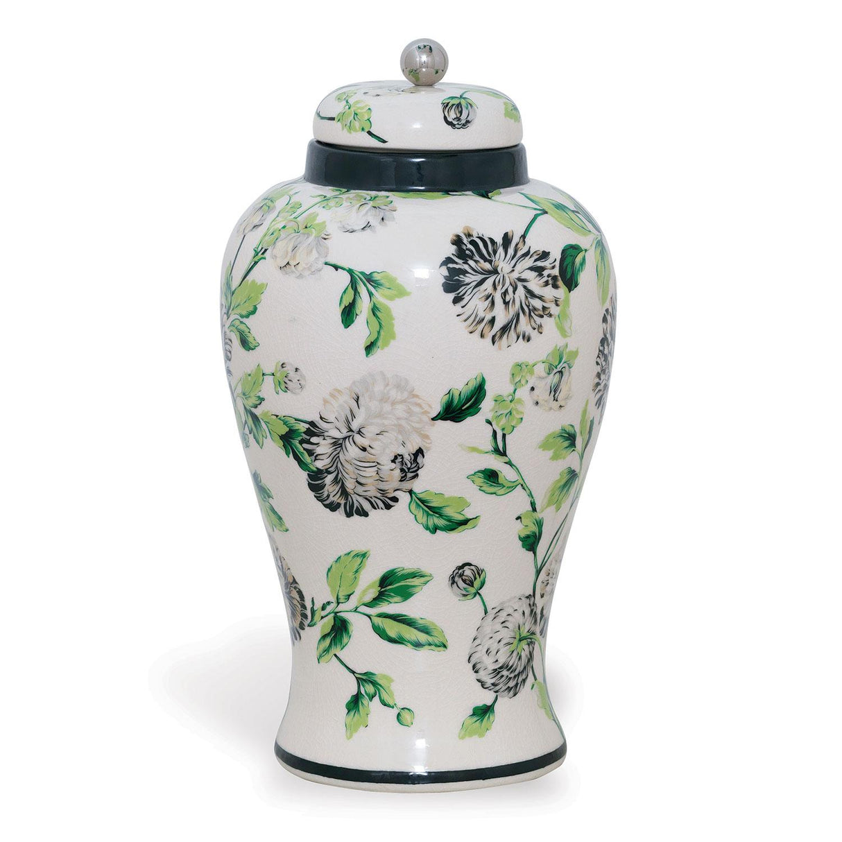 Williamsburg Charlotte Green/Cream Ginger Jar