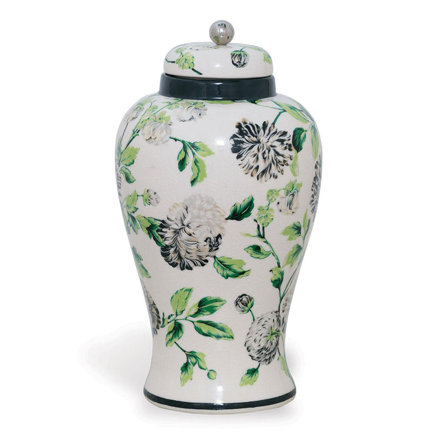 Williamsburg Charlotte Green/Cream Ginger Jar