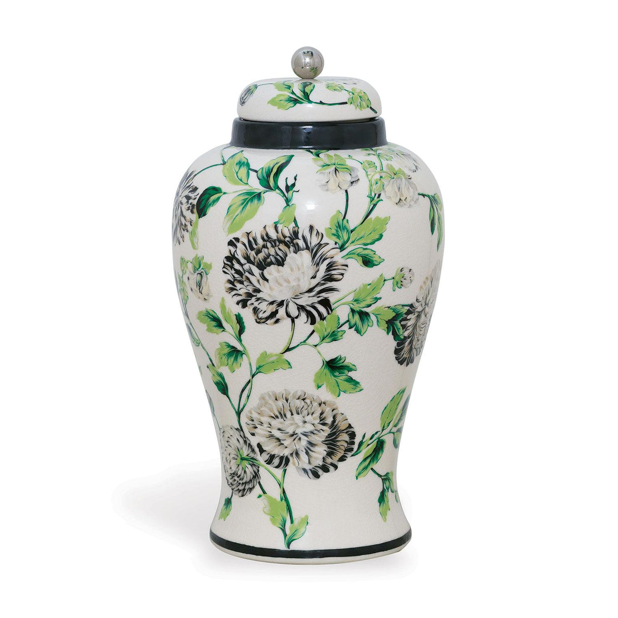 Williamsburg Charlotte Green/Cream Ginger Jar