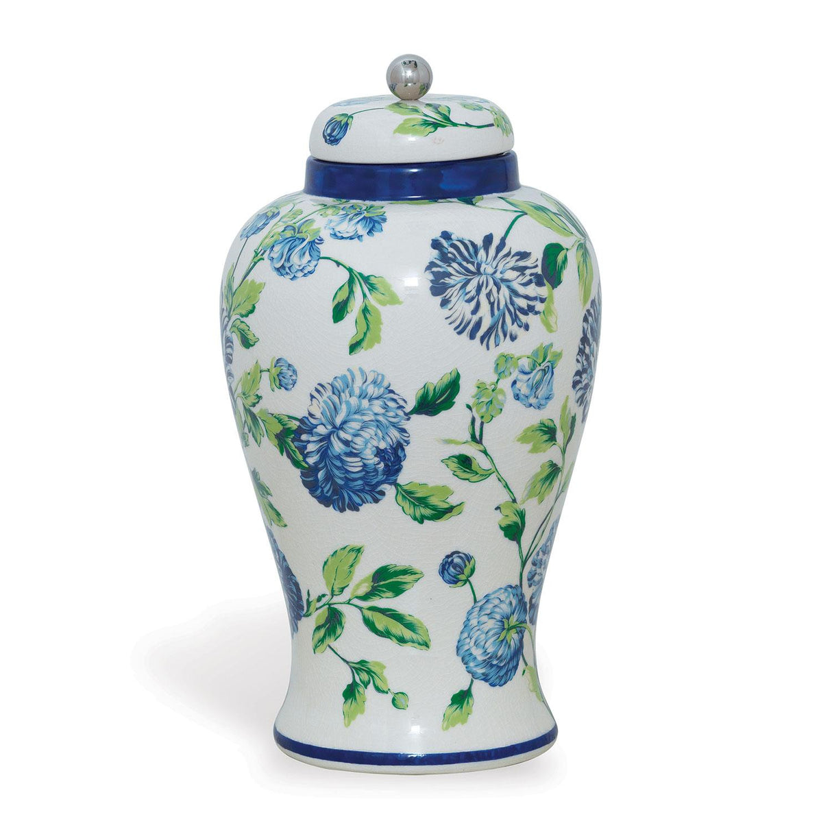 Williamsburg Charlotte Blue/Cream/Green Ginger Jar