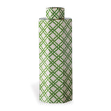 Williamsburg Bamboo Trellis Green/Cream Ginger Jar