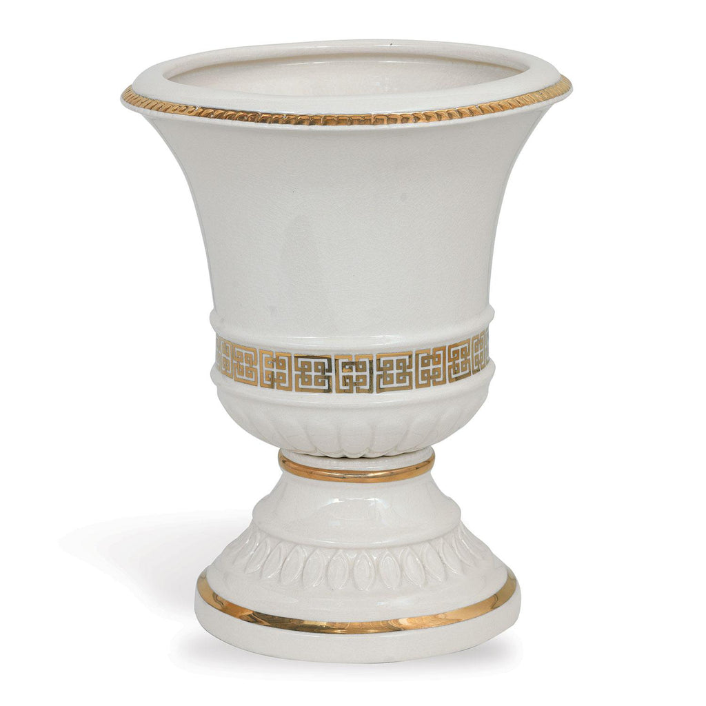 Williamsburg Palace Fret Ivory/Gold Urn