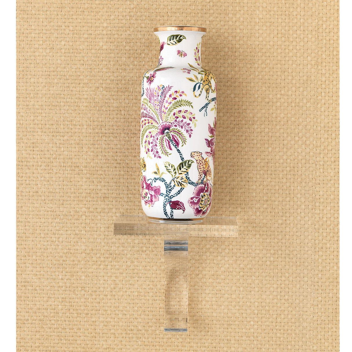 Williamsburg Braganza Pink/White/Gold Vas