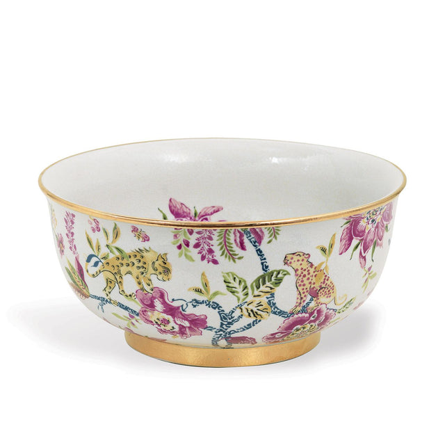 Williamsburg Braganza Pink/White/Gold Bowl