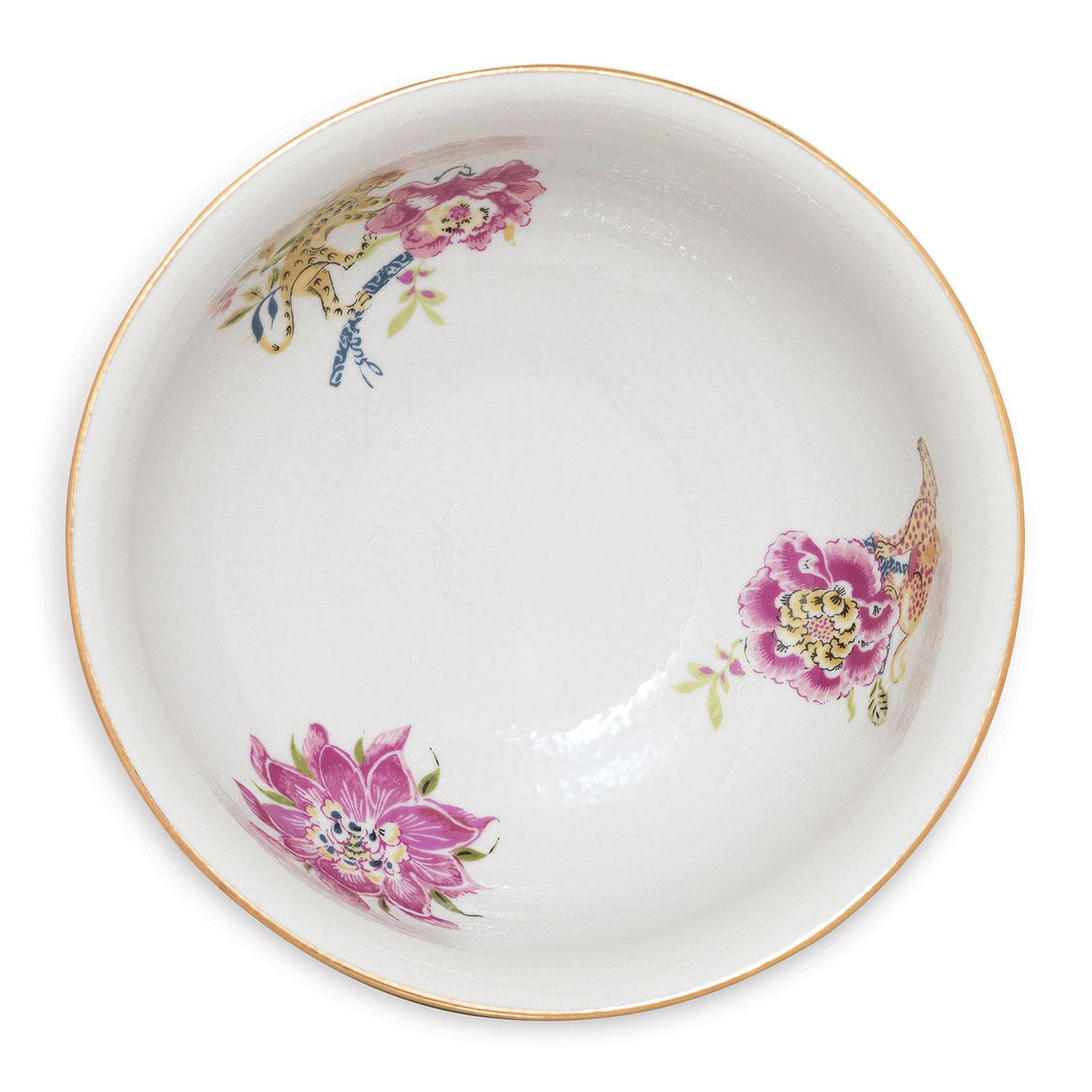 Williamsburg Braganza Pink/White/Gold Bowl