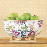 Williamsburg Braganza Pink/White/Gold Bowl