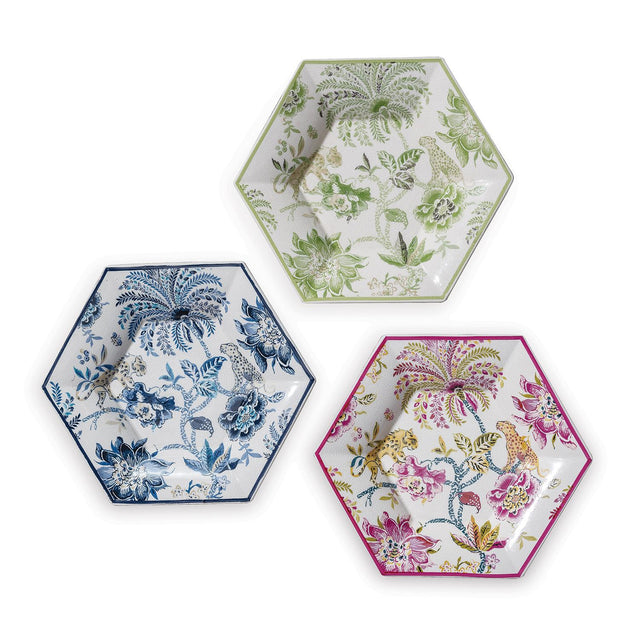 Williamsburg Braganza Pink/Blue/Green and White Plate