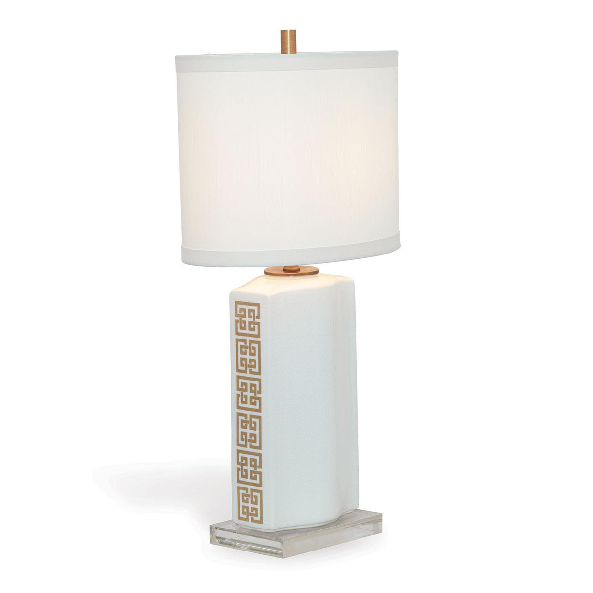 Williamsburg Palace Fret Ivory/Gold Accent Lamp