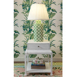 Williamsburg Bamboo Trellis Green/Cream Accent Lamp