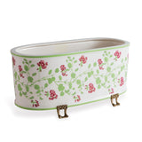 Williamsburg Geranium Trellis Cream/Green/Pink Planter