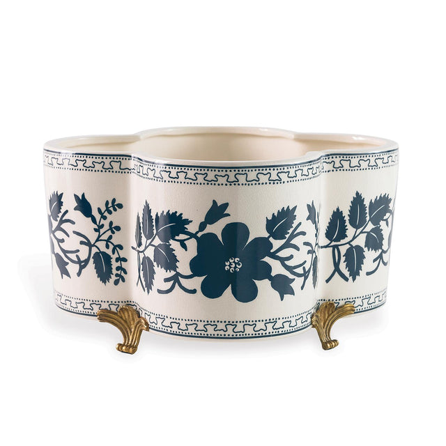 Williamsburg Breckenridge Cream/Navy Planter