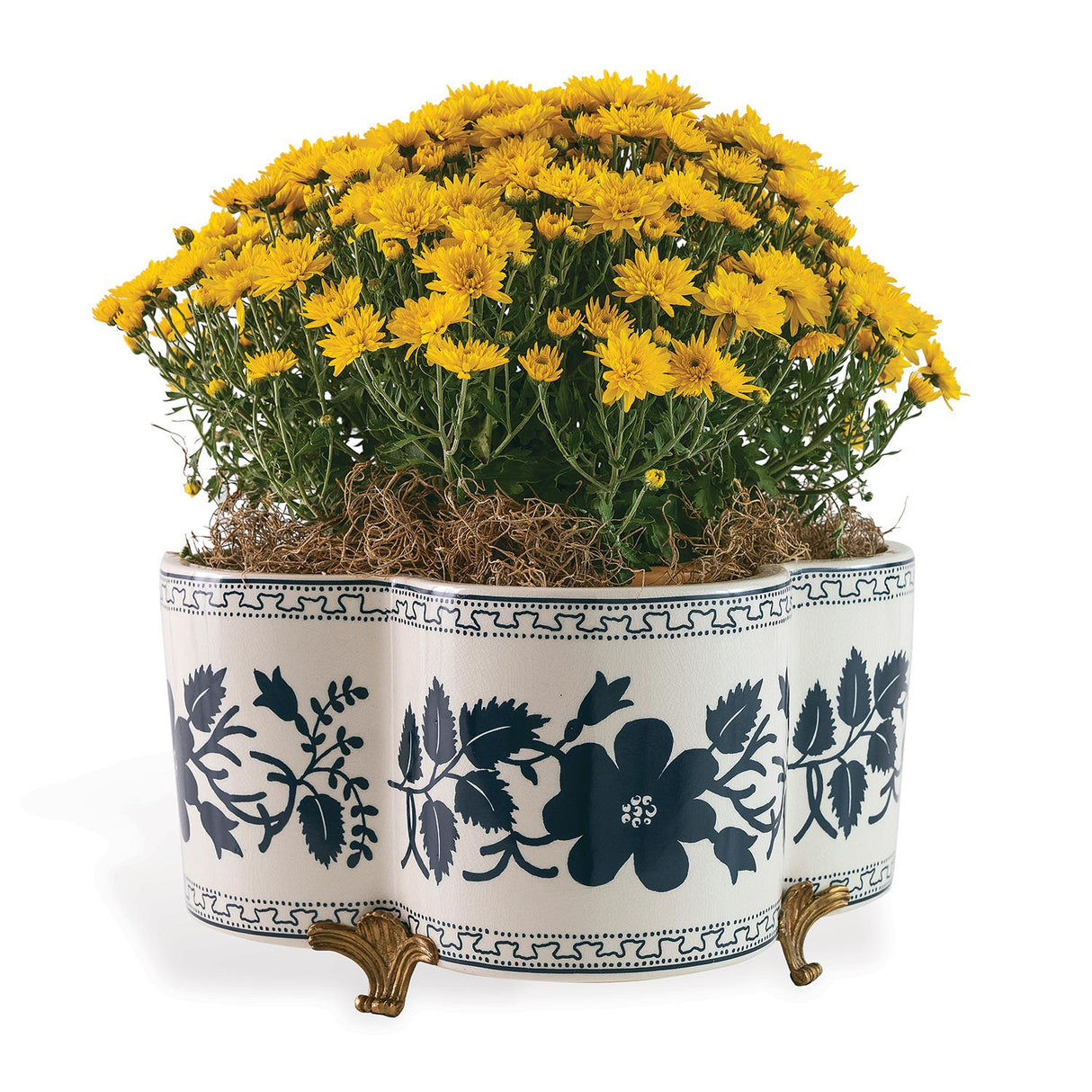 Williamsburg Breckenridge Cream/Navy Planter