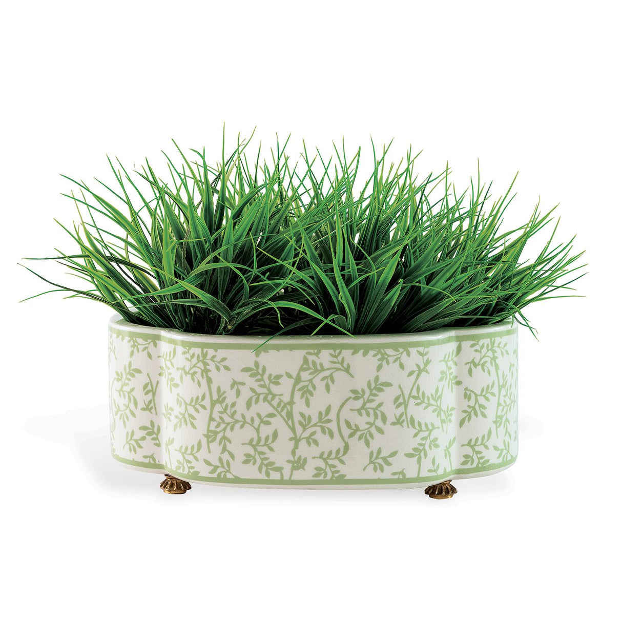 Williamsburg Ghost Blossom Cream/Green/Blue Planter