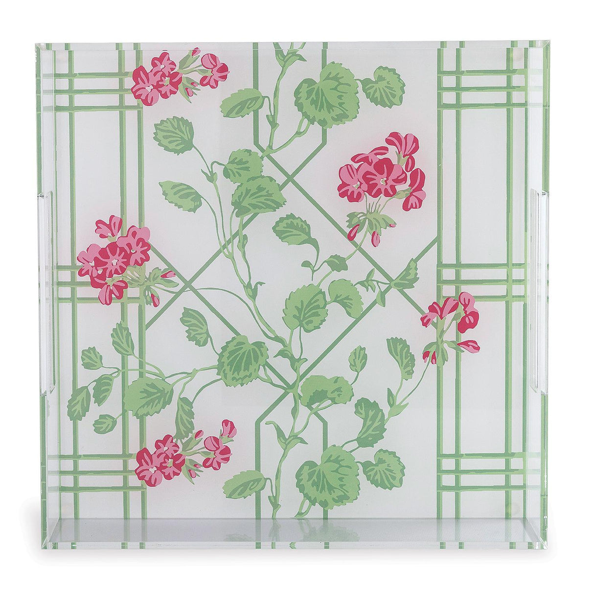 Williamsburg Geranium Trellis Cream/Green/Pink Tray