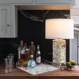 Williamsburg Geranium Trellis Cream/Green/Pink Accent Lamp