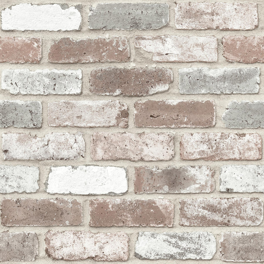 RoomMates Reclaimed Brick Peel & Stick Neutral Wallpaper