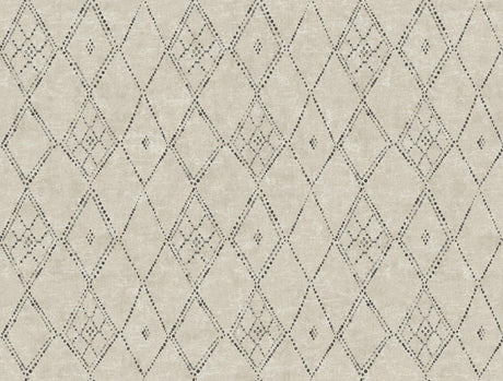 Lemieux et Cie Souk Diamonds Taupe Black Wallpaper