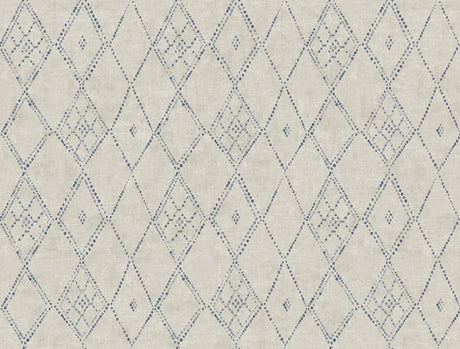 Lemieux et Cie Souk Diamonds Taupe Blue Wallpaper