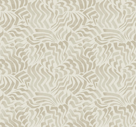 Lemieux et Cie Zora Wave Taupe Beige Wallpaper