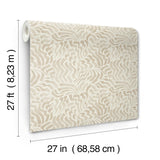 Lemieux et Cie Zora Wave Taupe Beige Wallpaper