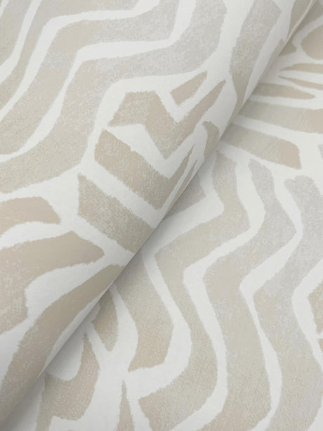 Lemieux et Cie Zora Wave Taupe Beige Wallpaper