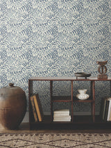 Lemieux et Cie Zora Wave Denim Blue Wallpaper