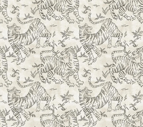 Lemieux et Cie Orly Tigers White White Wallpaper