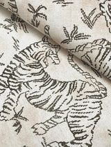 Lemieux et Cie Orly Tigers White White Wallpaper