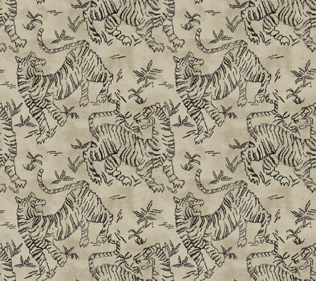 Lemieux et Cie Orly Tigers Taupe Beige Wallpaper