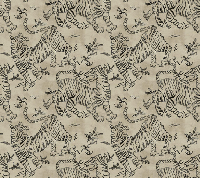 Lemieux et Cie Orly Tigers Taupe Beige Wallpaper