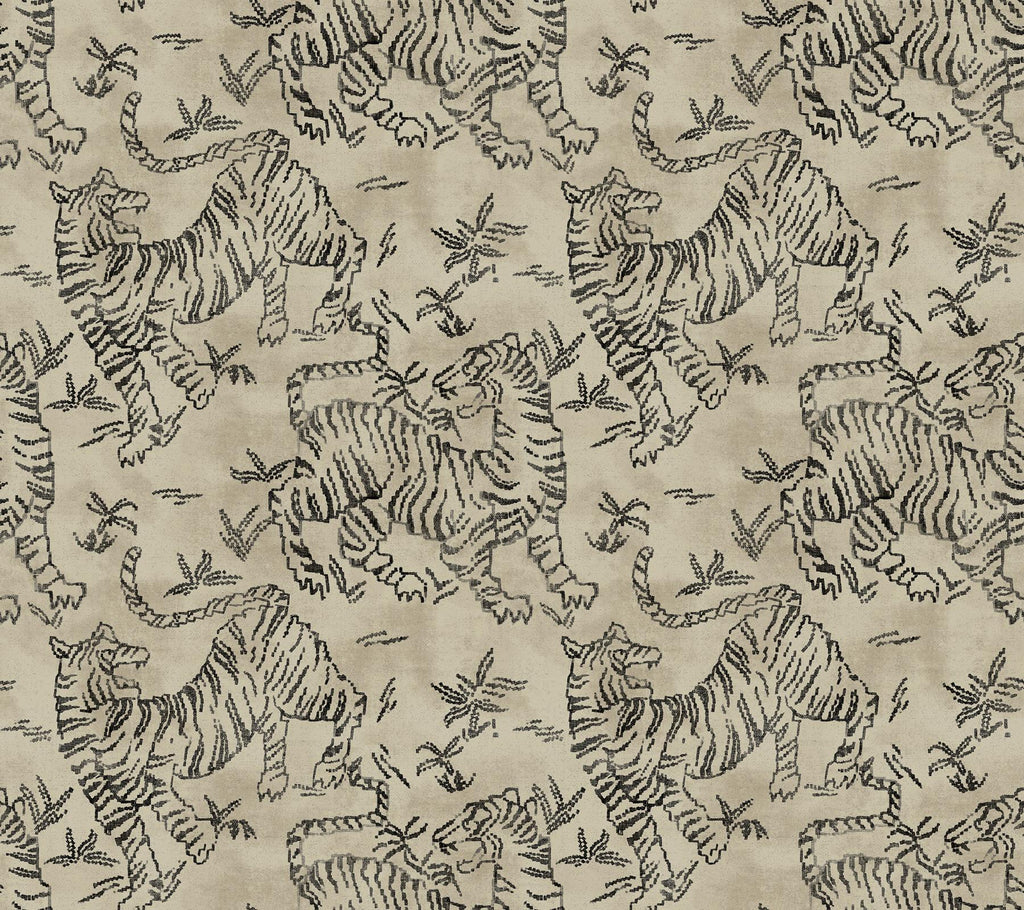 Lemieux et Cie Orly Tigers Taupe Beige Wallpaper