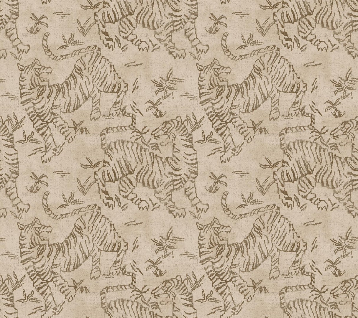 Lemieux et Cie Orly Tigers Blush Pink Wallpaper